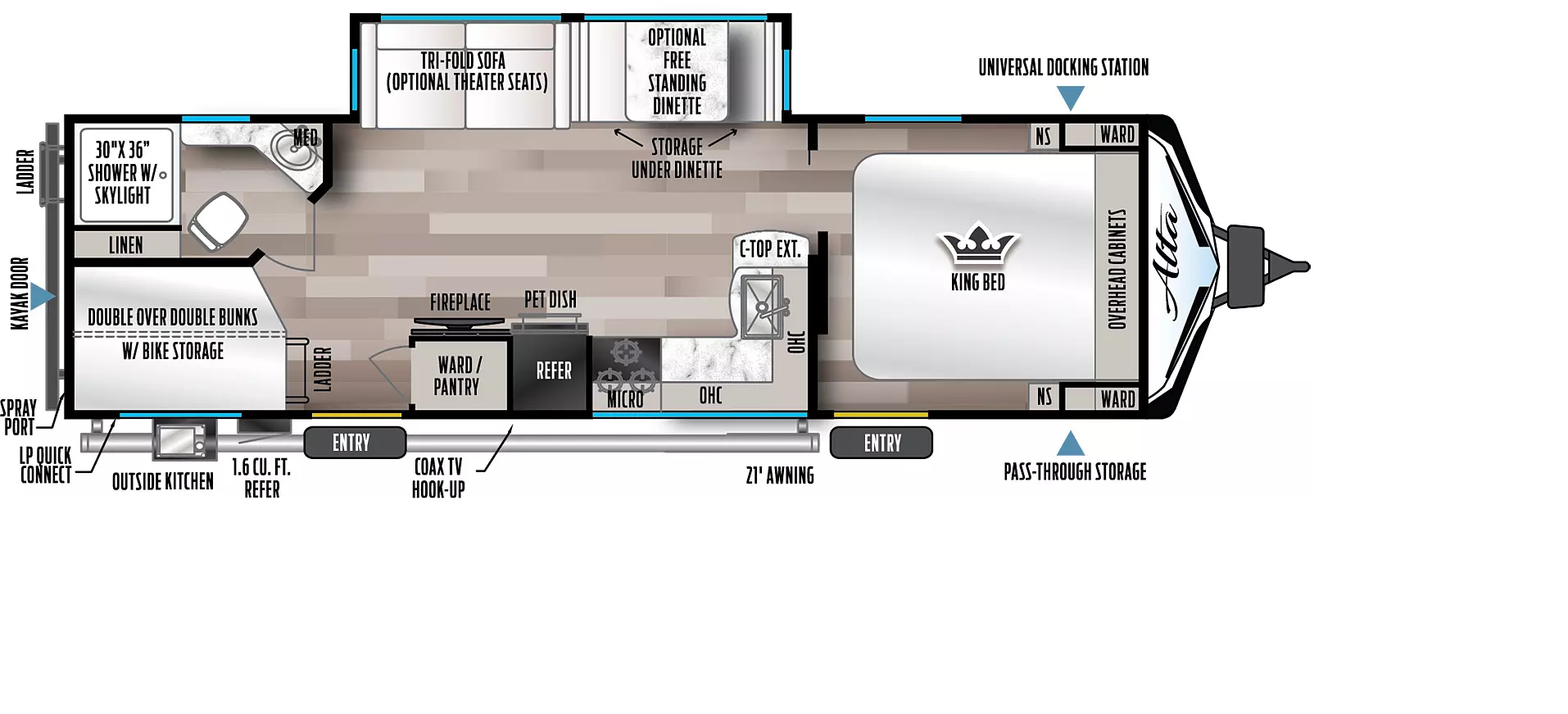 2023 EAST TO WEST RV ALTA 2800KBH, , floor-plans-day image number 0